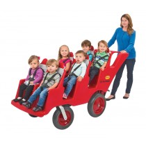 6 Passenger Never Flat “Fat Tire” Red / Grey Bye-Bye Buggy